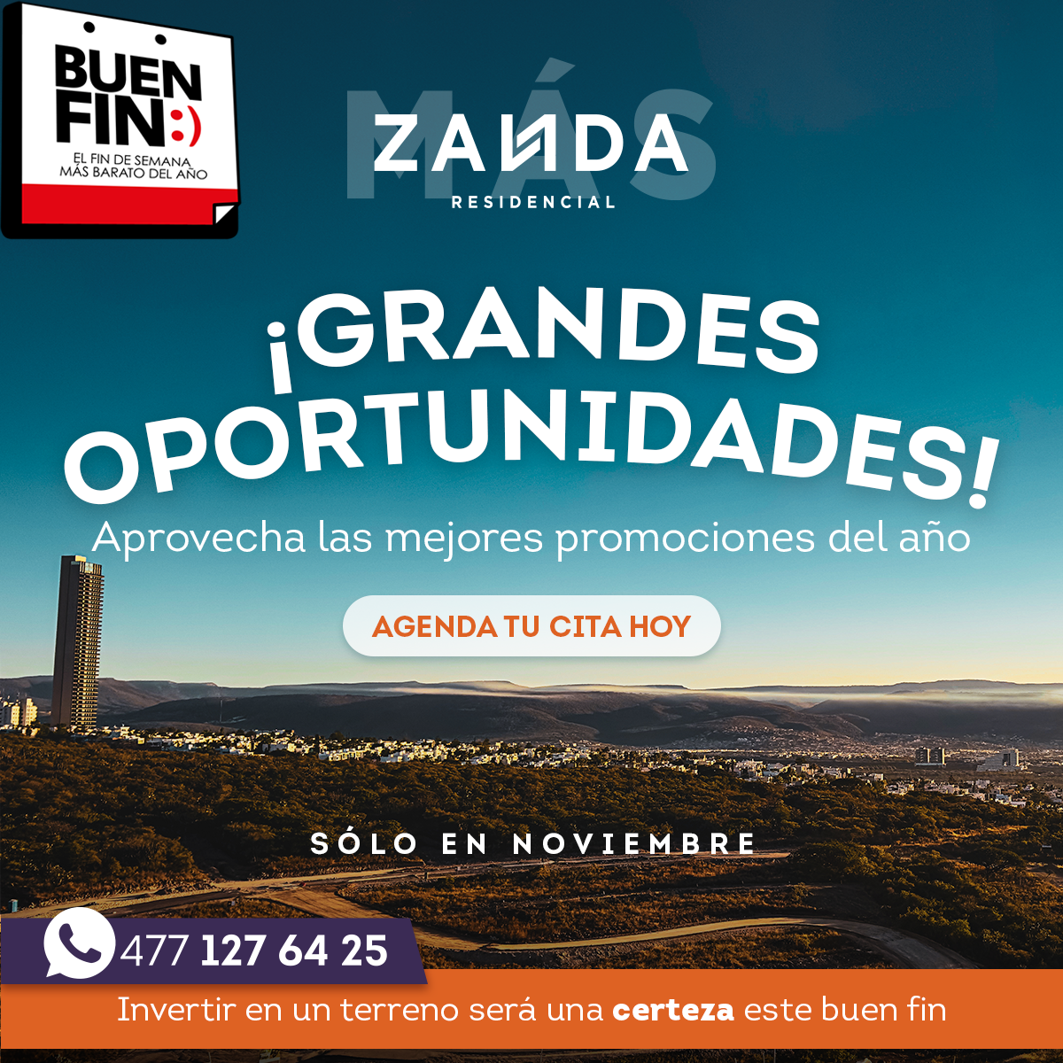 ¡Invierte en tu Futuro con ZANDA Residencial! – Promociones Exclusivas de Noviembre